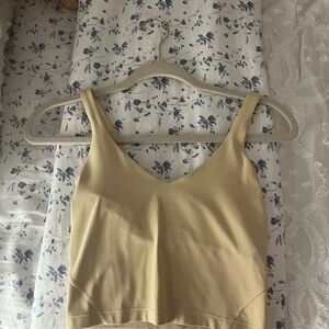 Beige V-Neck Tank Top
